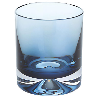 Dartington Crystal Dimple 50th Ink Blue Old Fashioned Tumbler, Set of 2 Dartington Crystal Dimple 50th Ink Blue Old Fashioned Tumbler, Set of 2